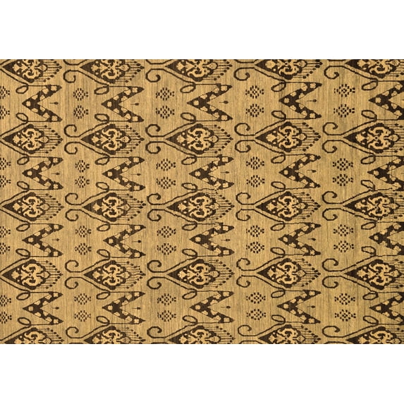 Ahgly Company Indoor Rectangle Abstract Brown Modern Area Rugs, 2' x 5'