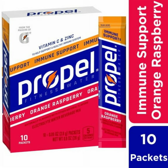 2X-Propel Orange Raspberry Water Enhancer Powder - 10 ct