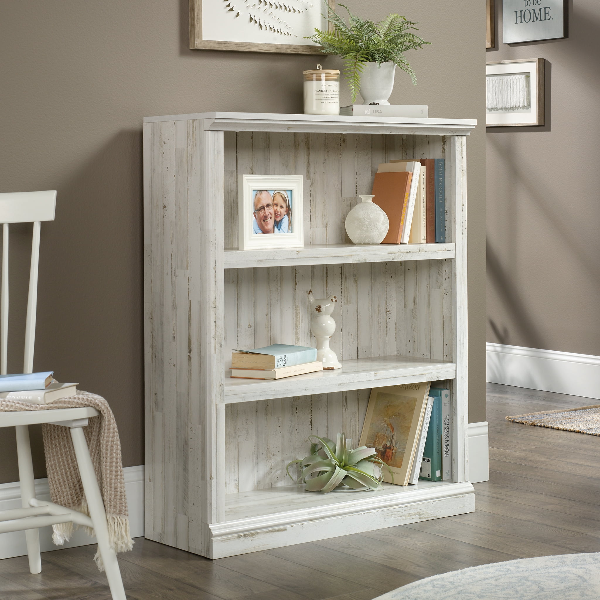 Sauder Select 3 Shelf Bookcase White Plank, Sauder 3 Shelf Bookcase Instructions