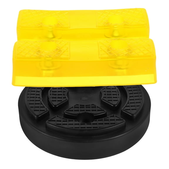 2 PCS Auto Lift Rv Leveling Blocks Jack Bottle Adapter Lifting Saddle Yellow