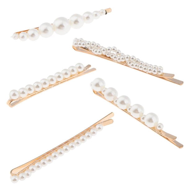 Horquilla para el cabello para mujer, decoración de perlas, Clip lateral para el cabello, accesorios para el cabello para niñas-01 jinwen Horquilla para el cabello