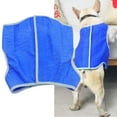 thumbnail image 3 of Chaqueta de enfriamiento para mascotas Arnés para enfriamiento con hielo para perros Chaleco de malla para mascotas con cinta mágica - Talla S (azul), 3 of 5