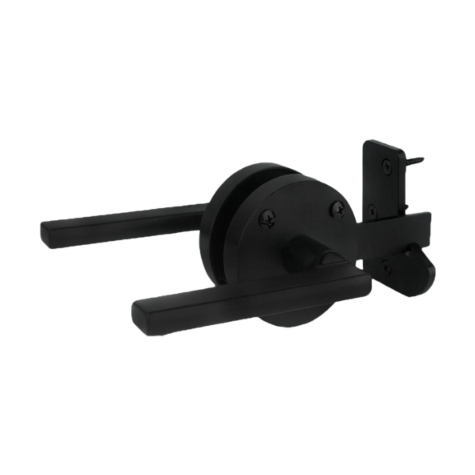Heavy Duty Double Side Gate Latch - Stainless Steel, Black Coated, For Left-Hinged Wooden Fences & Gates