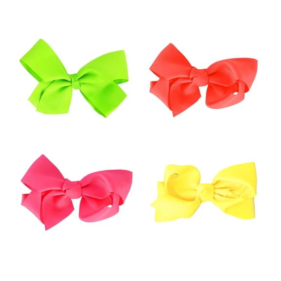 4 Inch Grosgrain Hair Bows, Set of 4
