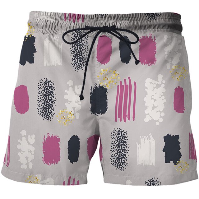 Pantalones cortos con estampado 3D de Graffiti para hombre, pantalones cortos deportivos informales de playa con pintura artística de secado rápido, ropa de verano Fivean unisex