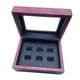 thumbnail image 2 of Vitrina para anillos de , interior de cuero sintético, protección para regalos, recuerdos para aficionados, organizador de anillos versátil. 6 hoyos, 2 of 8