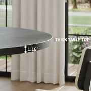 Round Dining Table for 4-6 People, 47 Inches Dining Room Table with Pedestal Base, Dinner Tables, Circle Kitchen Tables for Dining Room, Kitchen, Living Room(Table Only)