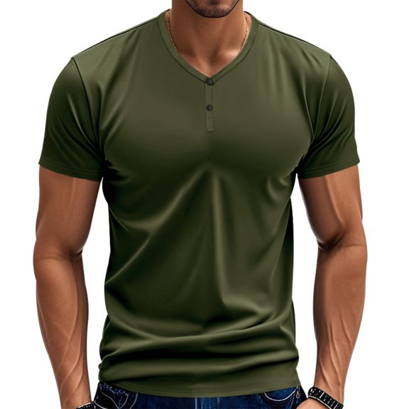 Yiaimeir Men's Loose Stretch Quick Dry Breathable Sport Vintage Short Sleeve Streetwear,Size M-3XL