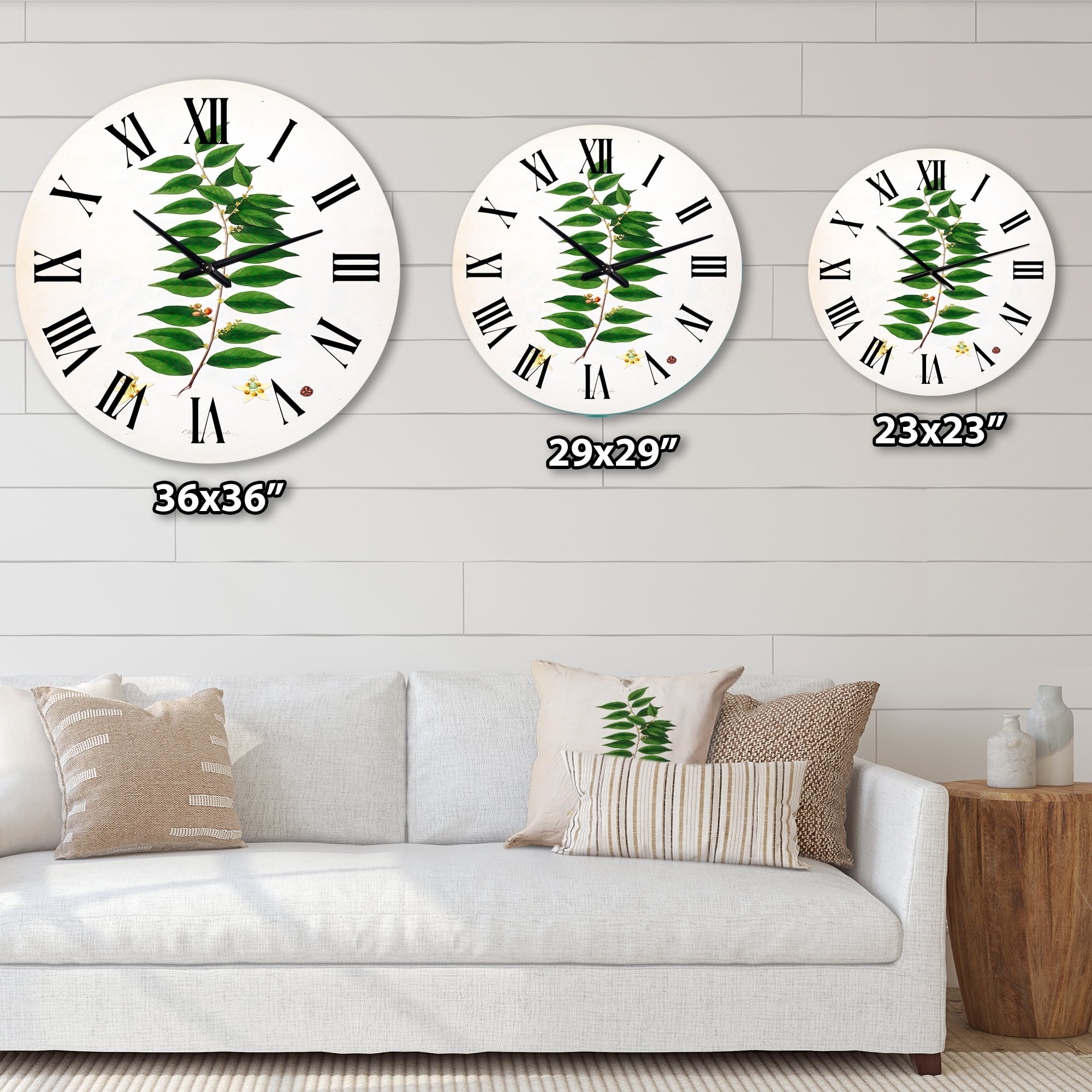 Designart 1 in Farmhouse Wall Clock