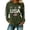 Army Green#4035FF, variant on AHMOMEI Women's 250 Anniversary USA Shirt 1776-2026 USA 250th Anniversary Long Sleeve Waffle Knit 4th of July Women Sweatshirt