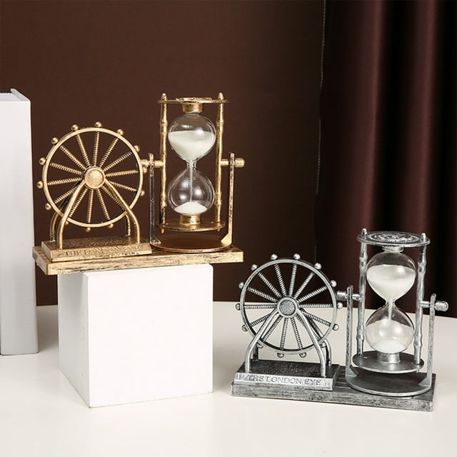 Fiudx Bola de Nieve de Cristal, Diseño de Torre de Reloj de Arena Vintage, Artesanía En Relieve, Luces Brillantes, Decoración Navideña de Mesa, Decoración para Sala de Estar o Dormitorio, Tamaño de 5