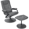 thumbnail image 2 of Kepooman Recliner Chair, Reclining Chair, Recliner Sofa,360° Swivel Recliner Chair with Ottoman-Gray, 2 of 4