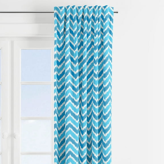 Mix N Match Aqua/Turquoise Chevron Curtain Panel