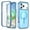 Blue, variant on ELEHOLD Full Body Magnetic Case for iPhone 17 Pro,Built-in Front Screen Protector 360 Protection Compatible with Mag Safe Transparent Clear Shockproof Cover for iPhone 17 Pro,Blue