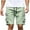 Green, variant on JIUKE Mens Cargo Shorts Drawstring High Rise Hiking Shorts Knee Length Summer Casual Shorts with Pockets