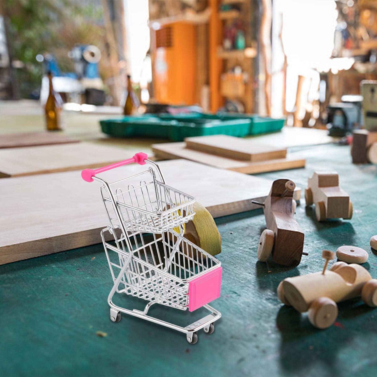 Chariot De Supermarché Enfant - Jouet Éducatif Avec Aliments Factices - 20 Pièces - Rouge Ou Vert - Dès 3 Ans
