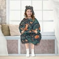 thumbnail image 7 of FORMRS Wearable Blanket Hoodie with Sleeves for Kids Cozy Flannel Sweatshirt, Whimsical Foxes Pattern, 7 of 7