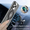 thumbnail image 4 of Phone Case for iPhone 15 Pro Max Case with Ring Kickstand(Work with Magnetic Car Mount), Military Grade Shockproof Protective Slim Hard Cover for 15 Pro Max 6.7 inch – Black, 4 of 12