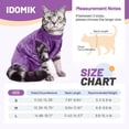 thumbnail image 2 of IDOMIK Cat Recovery Suit, Post-Surgery Onesie to Prevent Licking, Cone of Shame Alternative Surgical Spay Suit for Male Female Cat, Purple, M, 2 of 8