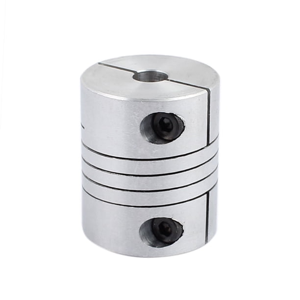 Eje de spline de aleación de aluminio Uxcell 6.35mmx8mm acoplamiento helicoidal flexible D25L30