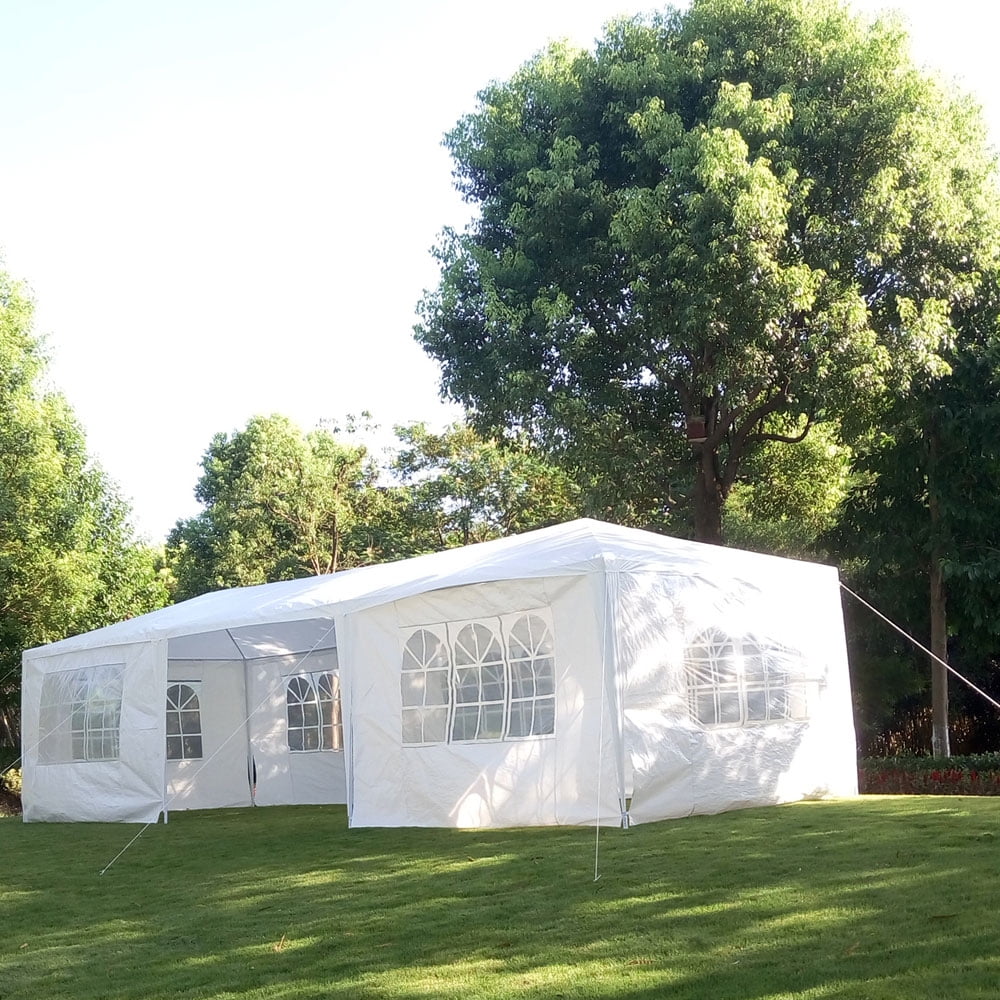 Kadyn Canopy Tent, 10' x 30' 7-side Portable Household Waterproof Tent for Party, Outdoor Canopy Tent for Wedding, White Kadyn Canopy Tent, 10' x 30' 7-side Portable Household Waterproof Tent for Party, Outdoor Canopy Tent for Wedding, White