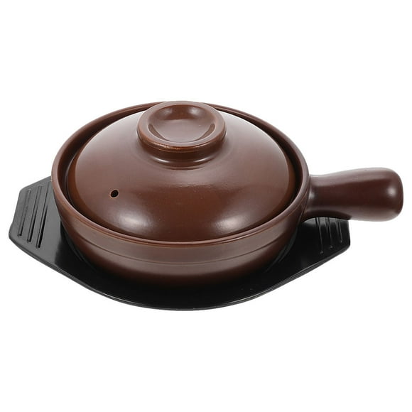 1 Set of Ceramic Cooking Pot Soup Cooking Pot Restaurant Cooking Pot Home Ceramic Casserole