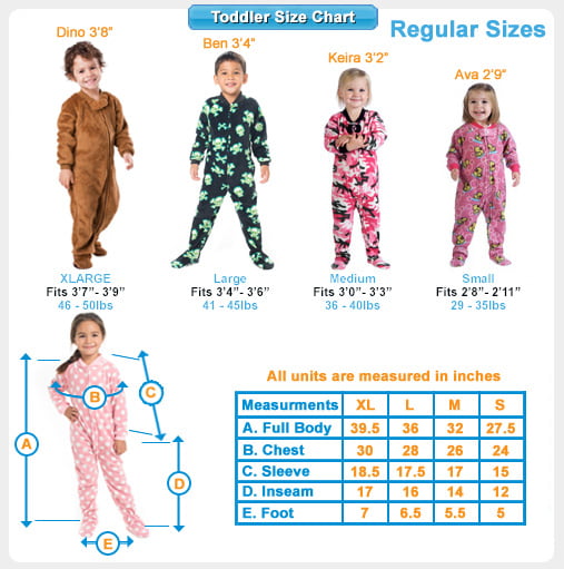 3 Year Old Clothing Size Chart