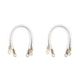 thumbnail image 1 of Justharion 2 Pieces PU Leather Handbag Braided Rope Bag Detachable Straps with Snap Buckle Handles Attachments Bands DIY Accessory 60cm White 2Set, 1 of 6