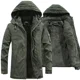 thumbnail image 4 of Chaqueta de algodón lavado grueso polar informal nueva de invierno 2024 para hombre, cálida, estilo universitario, parkas, abrigo militar, chaquetas con capucha a prueba de viento para hombre, 4 of 5