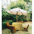 thumbnail image 2 of Vargottam Indoor/OutdoorRoundTablecloth 58 InchTablecloth With Umbrella Hole & Zip, Waterproof TableCloth, TableCovers For Backyard Table -Yellow, 2 of 7
