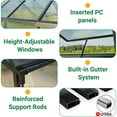 thumbnail image 3 of MUCHANT 8x12 FT Greenhouse for Outdoors, Walk-in Large Aluminum Frame Greenhouse with Quick Setup Structure and Roof Vent for Garden Backyard, Black, 3 of 6