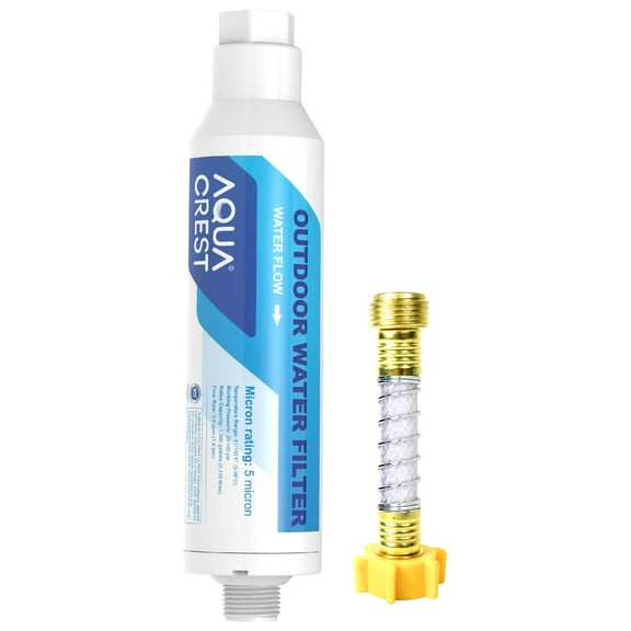 1 Pack with Hose Protector,AQUACREST Inline Water Filter, Used for Car Washing, Window & Yard Cleaning, Effectively Reduce Hard Water Spots, Soften Water, Upgraded Formula