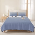 thumbnail image 3 of Full Quilt Set 78''x90'', Ombre Grey Blue| Lightweight Summer Bedspread Coverlet Set with 2 Pillow Shams, Abstract Art Breathable All Season Quilt Bedding for Bedroom/Guest Room, 3 of 9