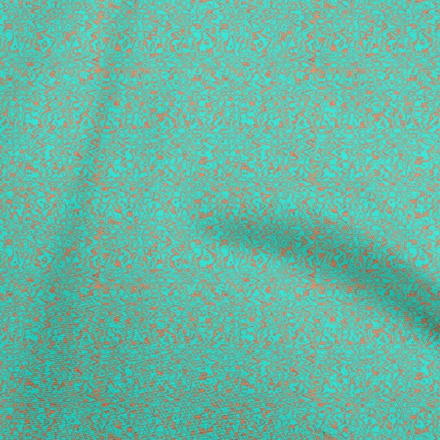 oneOone Velvet Turquoise Green Fabric Block Sewing Material Print Fabric By The Yard 58 Inch Wide-DT