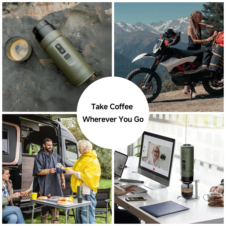 HiBREW H4C Outdoor Portable Espresso Maker,20Bar Travel Coffee