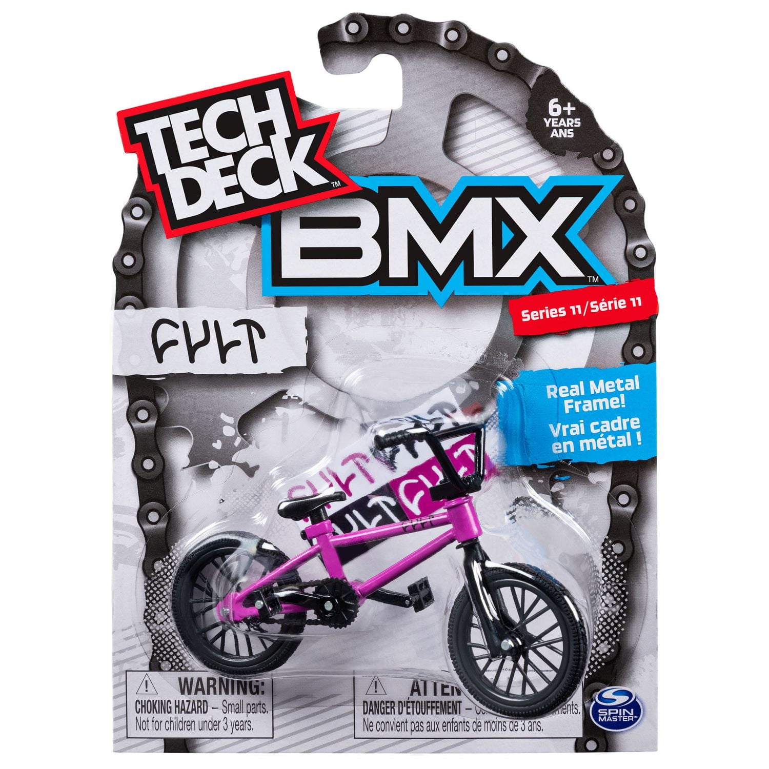 Tech Deck - Finger BMX - Cult - Rose/Noir – Séries 11