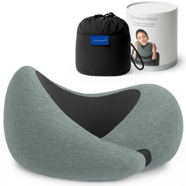 Almohada cervical OSTRICH PILLOW Go de espuma viscoelástica para viaje