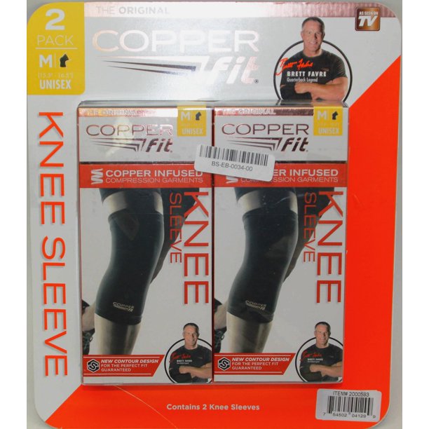 2pk Original Copper Fit Knee Sleeve Infused Compression Garment Medium - New - Walmartcom