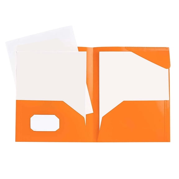 Plastic Folders with Pockets,Poly 2-Pocket Folder with Prongs,Colorful Plastic Folders with 2 Pockets for Letter Size Paper,File Folder for School Office Home Business,School Supplies,Office Supplies