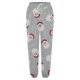 thumbnail image 2 of Gibobby pantalones de mujer Pantalones casuales de calle con estampado de combinación de telas navideñas para mujer con cintura elástica y pantalones deportivos con cordón en el tobillo (Gris, XL), 2 of 3