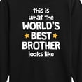 thumbnail image 3 of Instant Message - Worlds Best Brother - Toddler & Youth Long Sleeve Graphic T-Shirt, 3 of 6