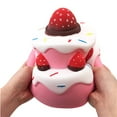 thumbnail image 3 of Squishies Kawaii Super Strawberry Cake Slow Rising Cream Scented Stress Relief, 3 of 6