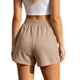thumbnail image 6 of Hurxie Sweat Shorts for Women Casual Summer Athletic Short Elastic Waist Comfy Lounge Shorts Bottoms with Pockets Coffee,XL, 6 of 7