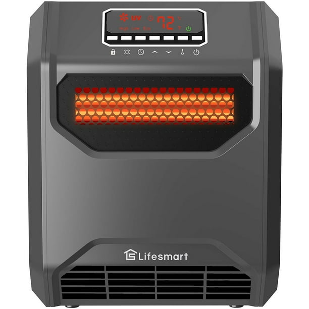 LifeSmart 6Element Infrared Heater with Front Intake Vent and UV Light