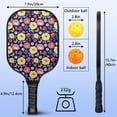 thumbnail image 4 of Pickleball Paddles Set,Pioneer Flower Floral Print Pattern Fiberglass Surface Pickleball Racket Set with 2 Indoor Outdoor Pickleball Balls and Pickleball Bag,Pickle-ball Equipment, 4 of 6