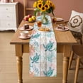 thumbnail image 3 of Table Runner - 108 Inch Long, Teal Red Coastal Kitchen Dining Table Runner Dresser Scarves, Beach Nautical Sea Turtle Coral Starfish Vintage Farmhouse Decor for Coffee Tables Wedding Party Banquet, 3 of 8