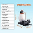 thumbnail image 2 of VEVOR Sand Filter Pump for Above Ground Pools, 16-inch, 3500 GPH, 1 HP Swimming Pool Pumps System & Filters Combo Set with 6-Way Multi-Port Valve and Strainer Basket, for Domestic and Commercial Poo, 2 of 8