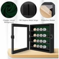 thumbnail image 5 of Championship Ring Display Case, Lockable Baseball Ring Holder with 20 Posts, Wooden Shadow Box Wall Mount for Multiple Rings, 5 of 6