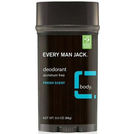 Every Man Jack Deodorant, Fresh Scent 3 oz (Pack of 4)