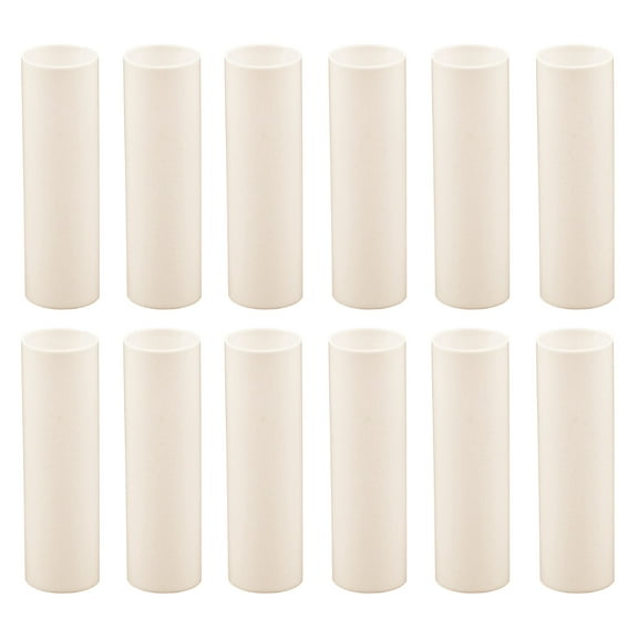 Creative Hobbies 3 Inch Tall Cream Plastic Candle Covers Sleeves Chandelier Socket Covers - Pack of 12 - Slip Over E12 Candelabra Base Sockets